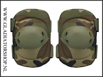 101-INC Tactical elleboog bescherming woodland camo 