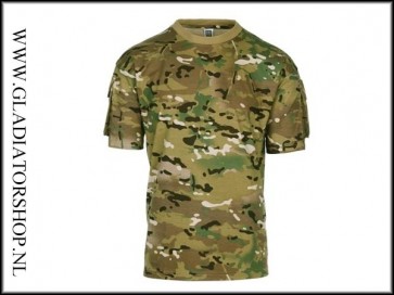 101inc Tactical T-shirt met pocket in de kleur DTC Multi camo