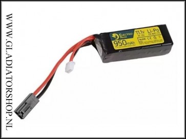 Electro River LiPo Airsoft 11.1v  950mAh 25/50C batterij 