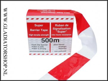 Afzet lint 500 meter rood wit
