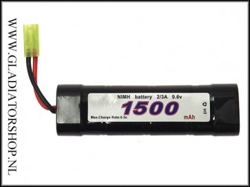 101INC 9.6v 1500mAh NiMH Batterij