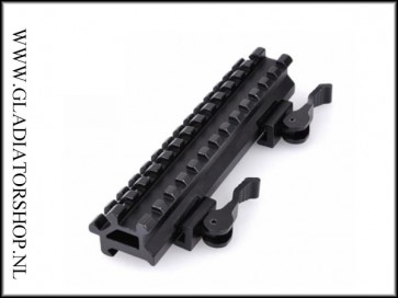 Warrior 13 slot weaver riser & 45 graden mount met quick release