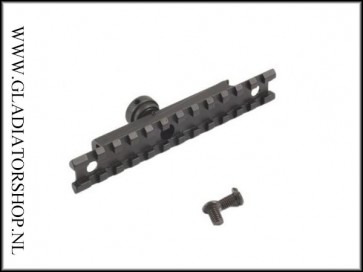 Warrior draagbeugel top rail mount met 12 slots