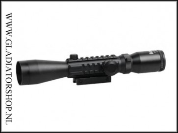 Warrior tactical 3-9x40EG fishbone scope met electrische rood/groen verlichting