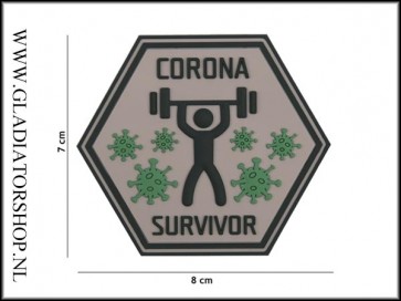 PVC Velcro Patch: Corona Survivor