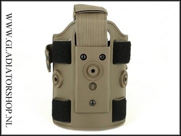 Amomax drop leg plate beenholster Dark Earth (FDE)