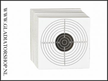 ASG shooting Target Practice kaarten 14x14cm - 100 stuks