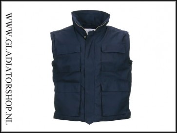 U.S.M.C. survival vest bodywarmer blauw maat L (op=op)