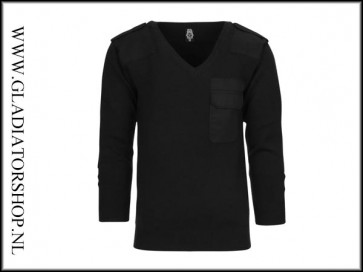 commando trui v-hals zwart maat XL