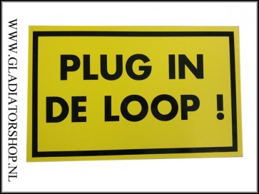 Informatie bord:plug in de loop