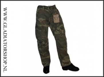 Patton/Kosumo vintage cargo broek woodland camo (was €19,95)