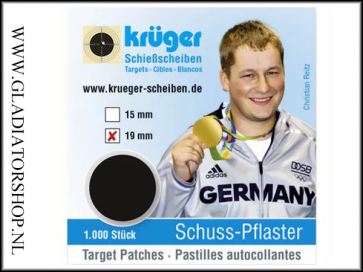 Kruger Schotplakkers, 19 mm zwart
