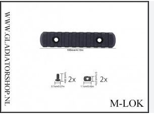 Warrior M-LOK 21mm Weaver rail 9 slots round