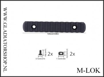Warrior M-LOK 21mm Weaver rail 11 slots