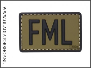 PVC Velcro Patch: FML Groen