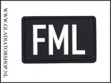 PVC Velcro Patch: FML Zwart