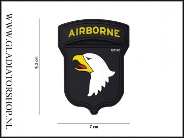 PVC Velcro Patch: Airborne 101 zwart