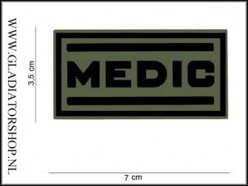 PVC Velcro Patch: Medic Groen