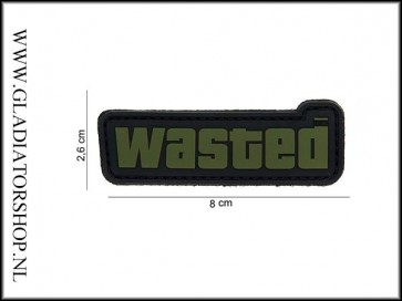 PVC Velcro Patch: Wasted Zwart