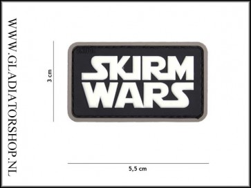 PVC Velcro Patch: Skirm wars zwart