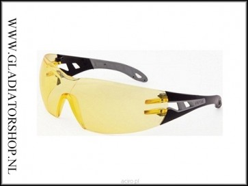 Uvex Pheos Black/Yellow, lens Yellow- anti-condens & krasvast  (NABV voorschrift EN166-F)