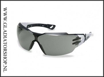 Uvex Pheos cx2 white/black, lens smoke is anti-condens & krasvast  (NABV voorschrift EN166-F)
