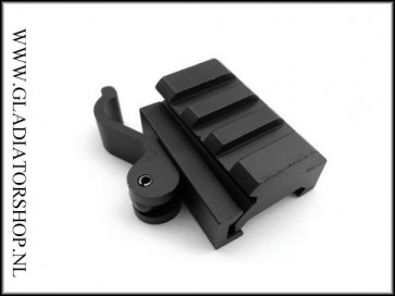 Warrior riser mount rail 3-slot met quick-release clamp