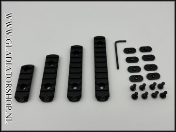 Warrior KeyMod Picatinny Rail Set 4-pack