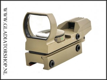 Warrior Reflex Red Dot Sight 20mm Rail Tan