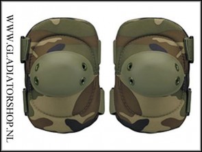 101-INC Tactical elleboog bescherming woodland camo 