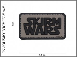 PVC Velcro Patch: Skirm Wars grijs