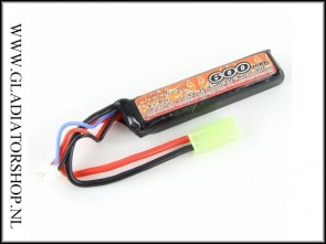 VB Power LiPo Batterij 7.4V 600mAh 20C/40C | Mini-Tamiya