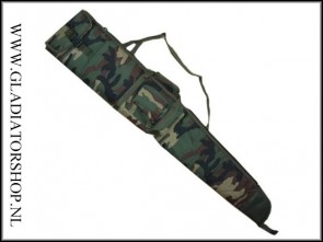 Fosco Airsoft/paintball sniper geweer tas woodland camouflage (130cm)