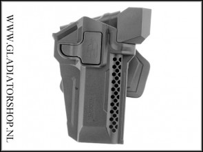 Amomax Paddle Holster voor Glock 17/18/19/19X/45 Rechts met Red dot sight