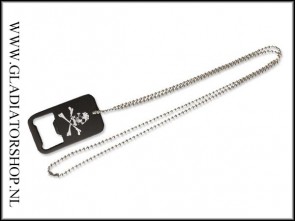 Dog Tag Flesopener Skull (OP=OP)