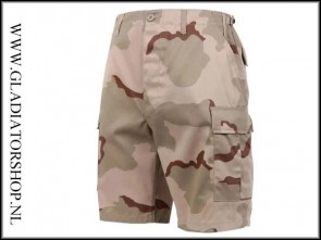 Fostex BDU korte combat broek, Desert camo (maat M)