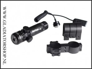 Warrior 13cm groene laser met weaver en barrel mount
