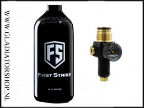 First Strike 0,8 liter (0,8L) 200 bar fles inclusief FS Hero regulator