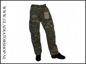 Patton/Kosumo vintage cargo broek woodland camo