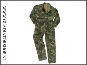 Junior overall woodland camouflage