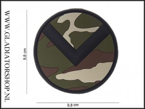 PVC Velcro Patch: Spartaan schild woodland