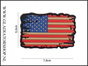 PVC Velcro Patch: USA vintage