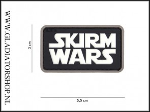 PVC Velcro Patch: Skirm wars zwart