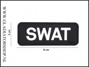 PVC Velcro Patch: SWAT Zwart