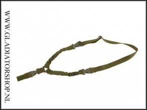 (O) Warrior heavy duty 1-point bungee gun sling groen