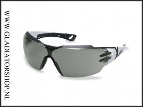 Uvex Pheos cx2 white/black, lens smoke is anti-condens & krasvast  (NABV voorschrift EN166-F)