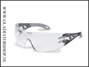 Uvex Pheos S Black/Grey, lens helder - anti-condens & krasvast  (NABV voorschrift EN166-F)