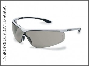 Uvex Sportstyle wit/zwart, lens getint is anti-condens & krasvast (NABV voorschrift EN166-F)