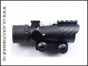 Warrior 1x30 Red dot tactical optics sight scope met horizontale waterpas