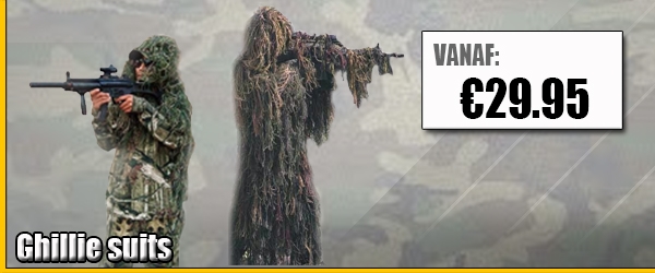 Waar koop ik een sniper camouflage pak zoals een bos-pak, ghillie suit of do-rag voor tijdens het paintballen of airsoften